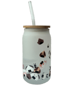 Alternative view of Drinking Glasses with Straw and Lid